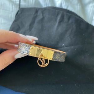 Louis Vuitton Logo Mania Leather Bracelet